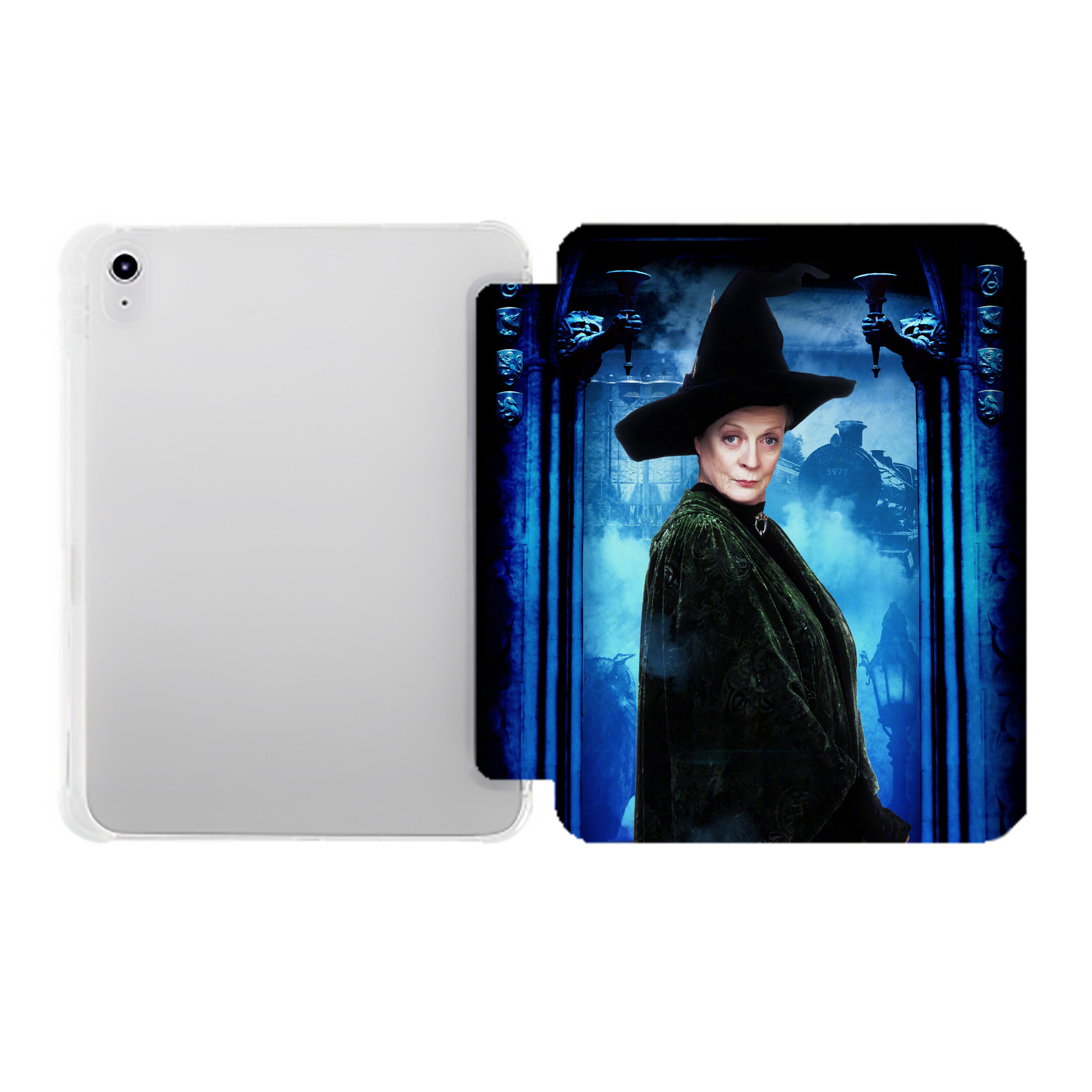 （画像用） Harry Potter ハリー・ポッターシリーズ IPad ケース ペン収納付き 三つ折りスタンド PUレザー×シリコン 対応機種9.5/10.5/10.9インチ
